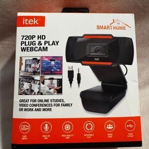 itek 720P HD Plug & Play Webcam NWT